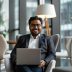 ai generated, businessman, indian, office, india, professional, man, young, male, asian, manager, workplace, entrepreneur, laptop, employee, work, corporate, adult